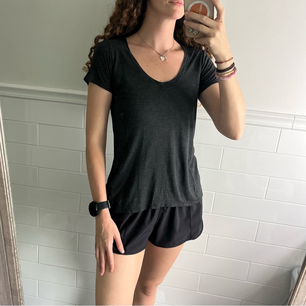 the lady & the sailor Dark Grey Cotton Short Sleeve